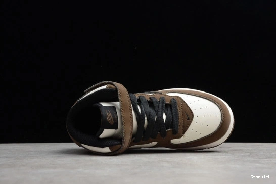 Travis 07 Beige 1 Force Air Nike Kids Brown Mid x Scott 314197-168 0306